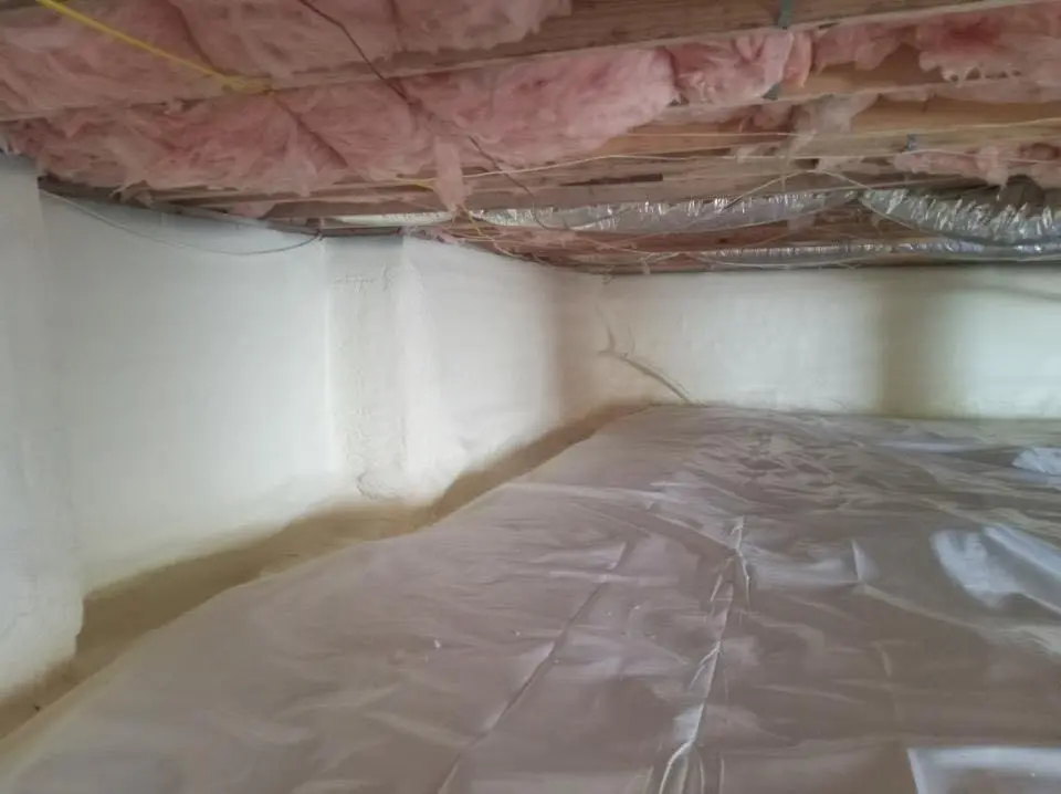 Crawl space encapsulation with closed-cell spray foam for Spray Foam Roofing in Manchester
